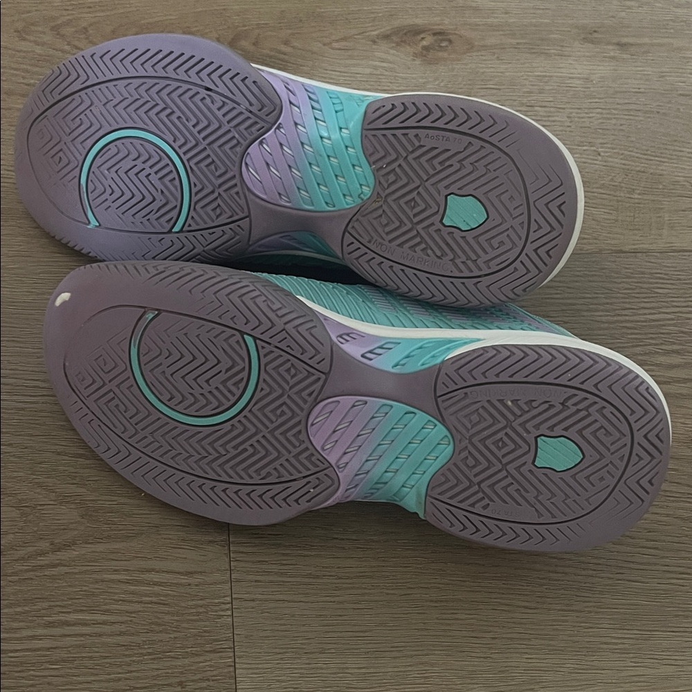 K-Swiss Women's Hypercourt Teal & Purple Athletic Sneakers - Picture 14 of 16
